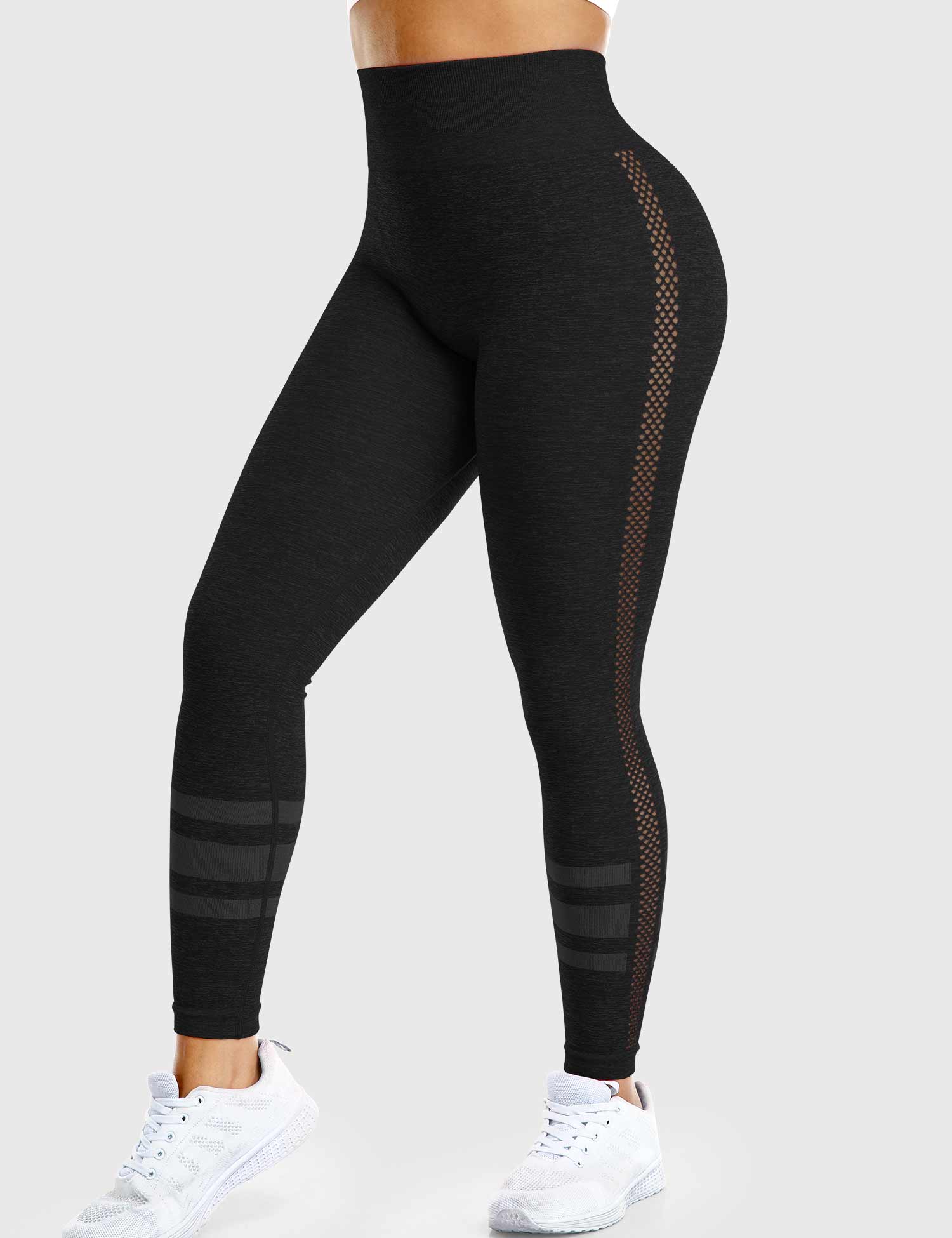 Stripe Mesh Leggings