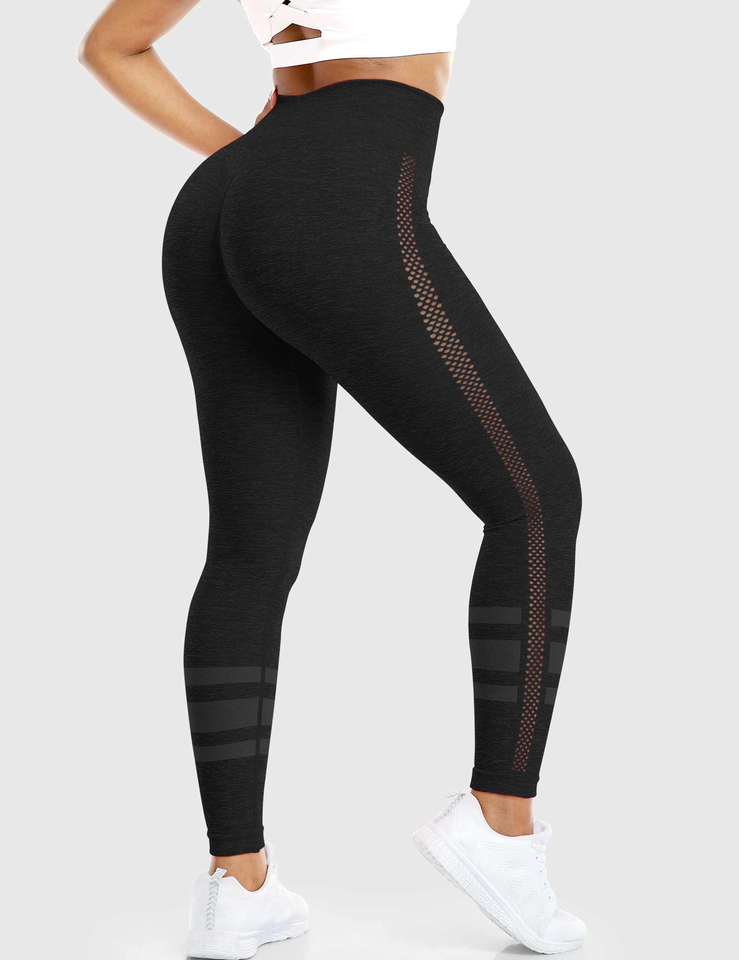 Stripe Mesh Leggings