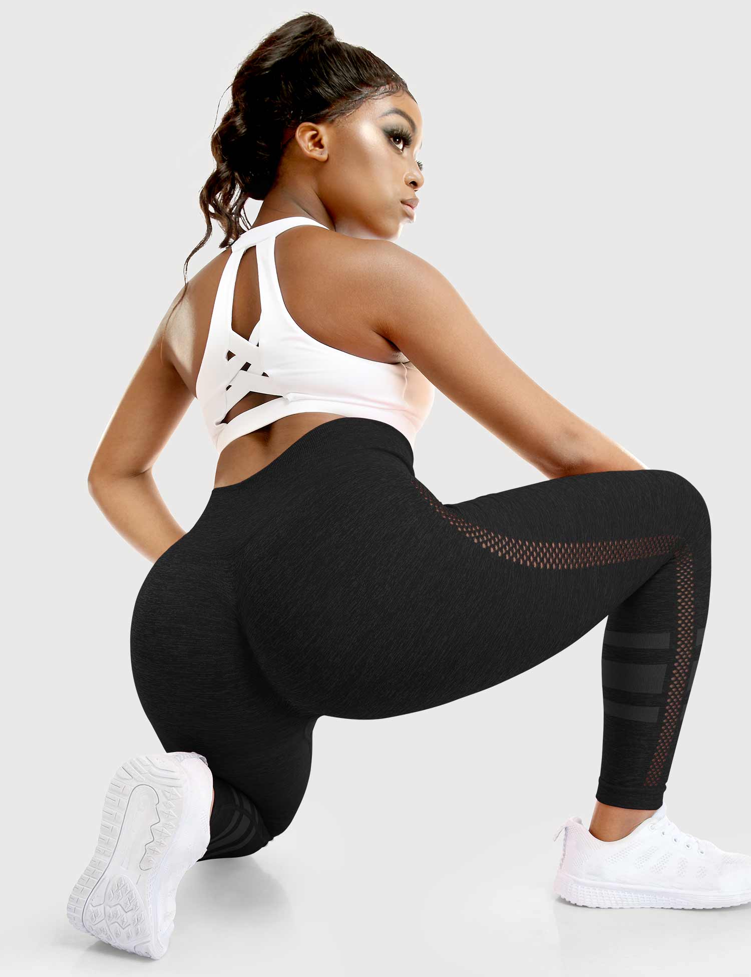 Stripe Mesh Leggings