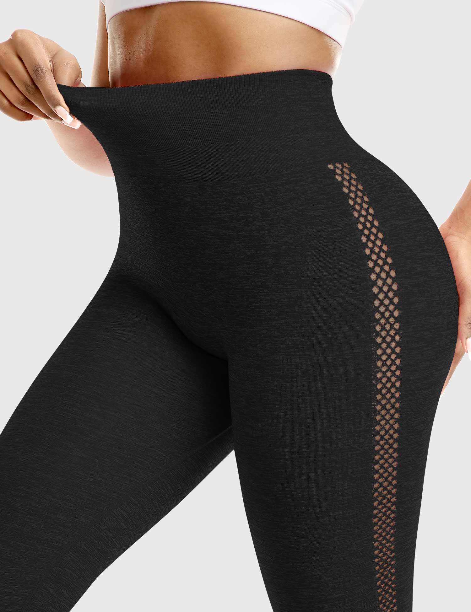 Stripe Mesh Leggings